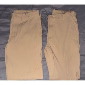 Vineyard Vines Performance Boy's Khaki Moisture Wicking Golf Pants x2, Size 16